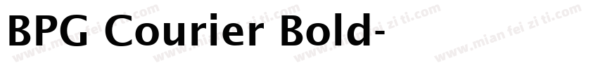 BPG Courier Bold字体转换